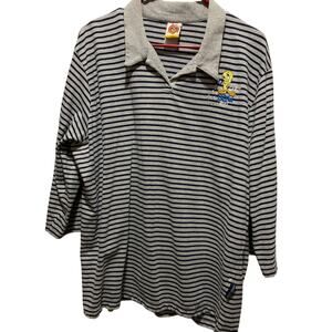 Looney Tunes Y2K  Tweety Bird "Don't Bug Me" Striped 3/4 Sleeve Plus 2X